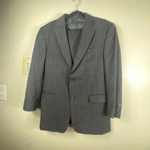 Hart Schaffner Marx Gray Sport Coat with Structured Shoulders  set size 40 R